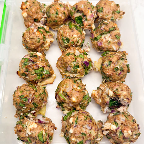 Spinach-Feta Turkey Meatballs