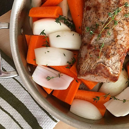 Pork loin and veggies are a classic and simle meal!
