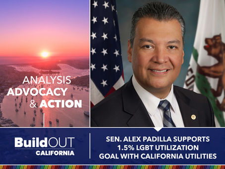 Senator Alex Padilla Support 1.5% LGBT Utilization Goal with California Utilities