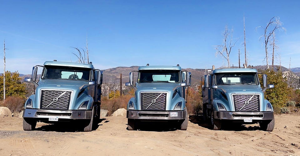 3 fleet trucks from the front