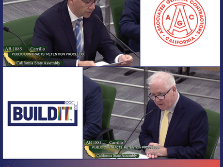 BuildIT joins AGC of California to make the case for AB 1885 to the Assembly Government Organization Committee