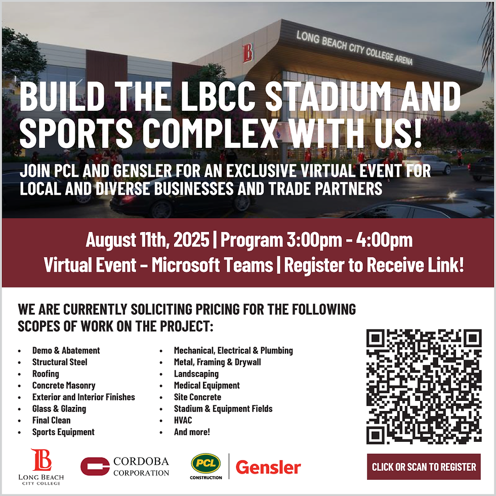 Build the LBCC Stadium snd Sports Complex - Exclusive Virtual Event on Aug 11