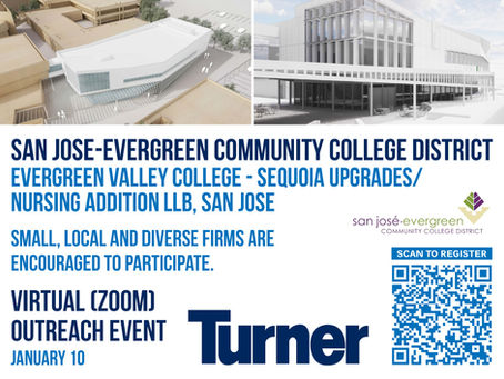 Turner Construction hosting Outreach Event for San Jose-Evergreen Community College District