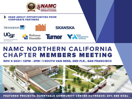 SAVE THE DATE! NAMC Upcoming Contract Opportunities and Networking Meeting on Nov 4!