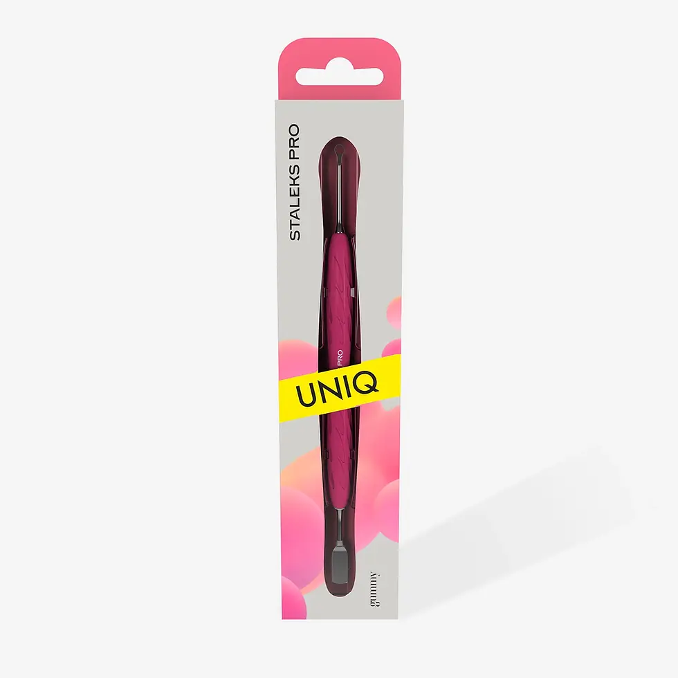 Miniatura: EMPURRADOR DE MANICURE COM STALEKS CABO DE SILICONE "GUMM Y" UNIQ 11 TIPO 1 VC