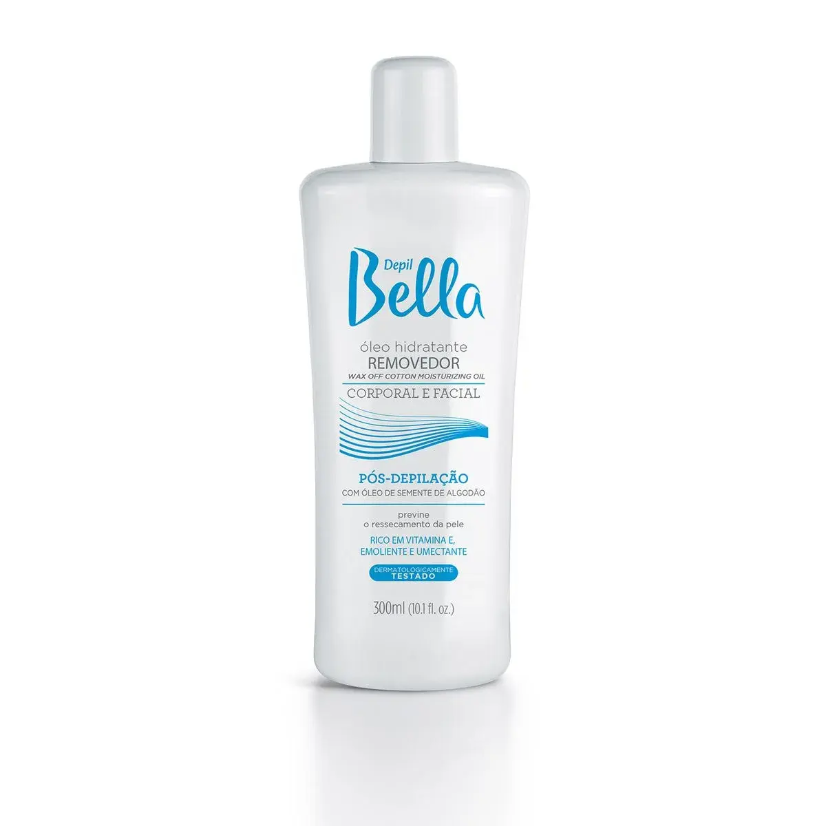 ÓLEO HIDRATANTE REMOVEDOR COM ÓLEO DE ALGODÃO PÓS-DEPILAÇÃO DEPIL BELLA 300ML