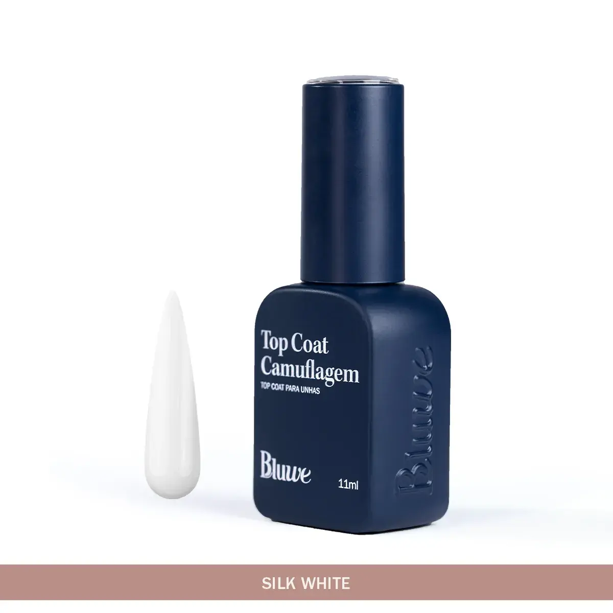 TOP COAT CAMUFLAGEM SILK WHITE 11ML BLUWE