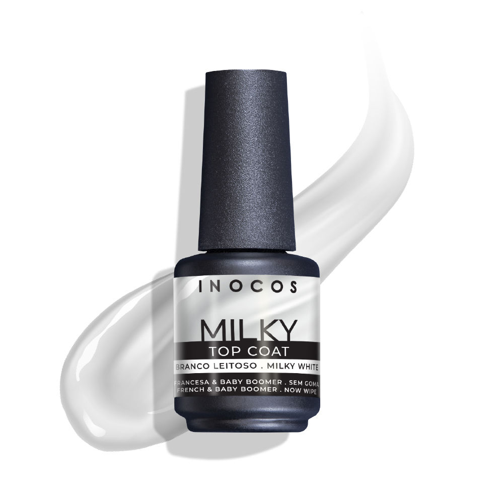 TOP COAT INOCOS MILKY BRANCO LEITOSO 15ML