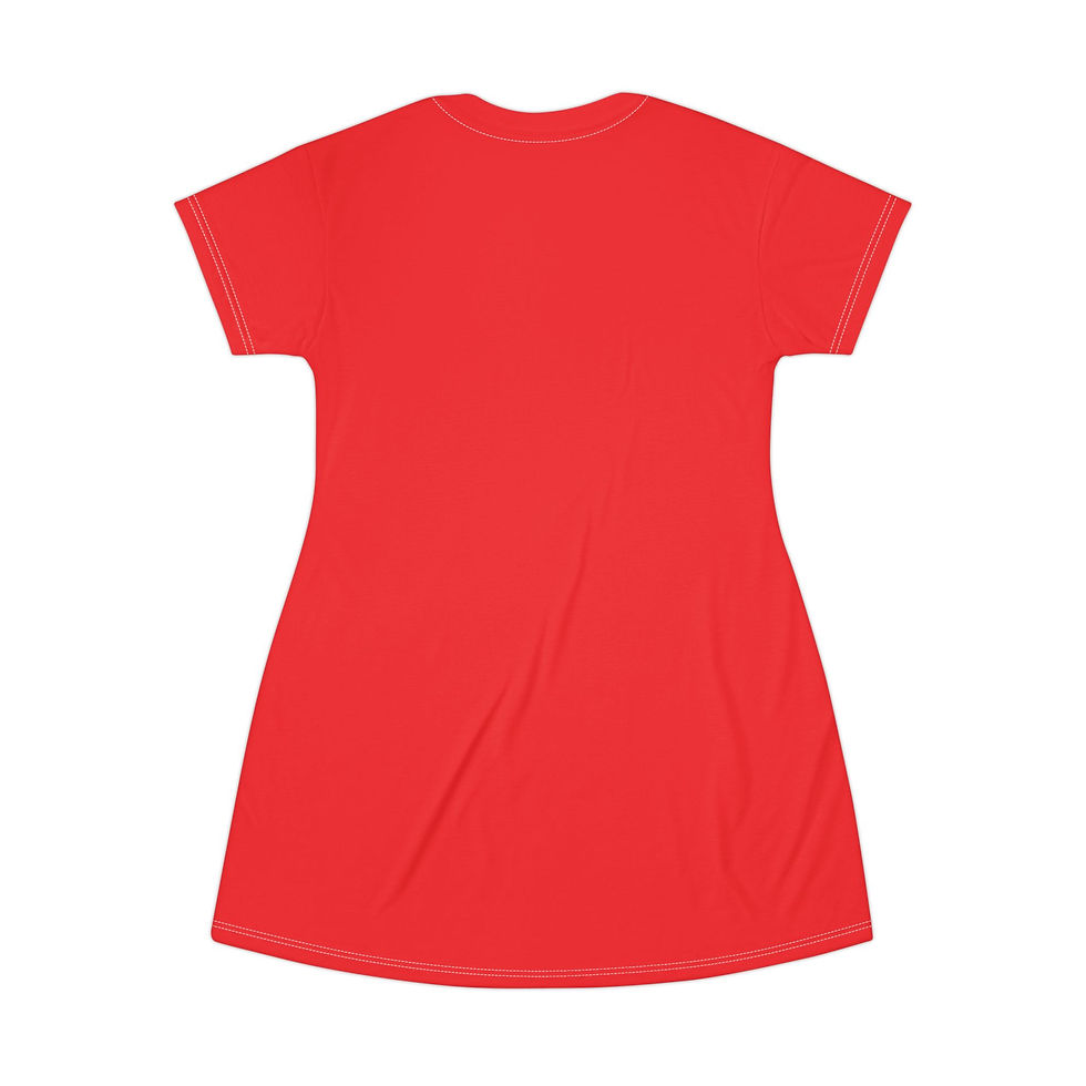 Thumbnail: Christian Cross Red T‑Shirt Dress — Casual Faith Dress