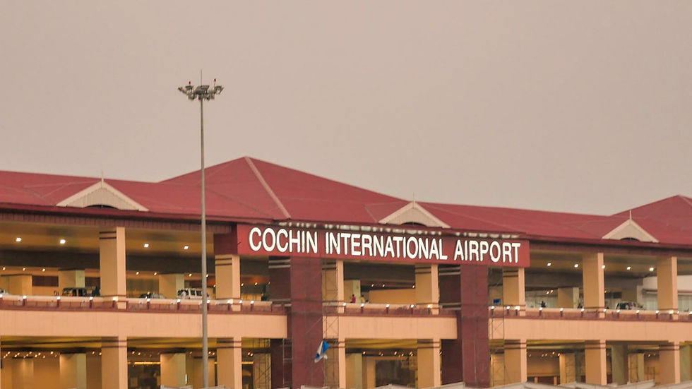 Cochin international airport evening