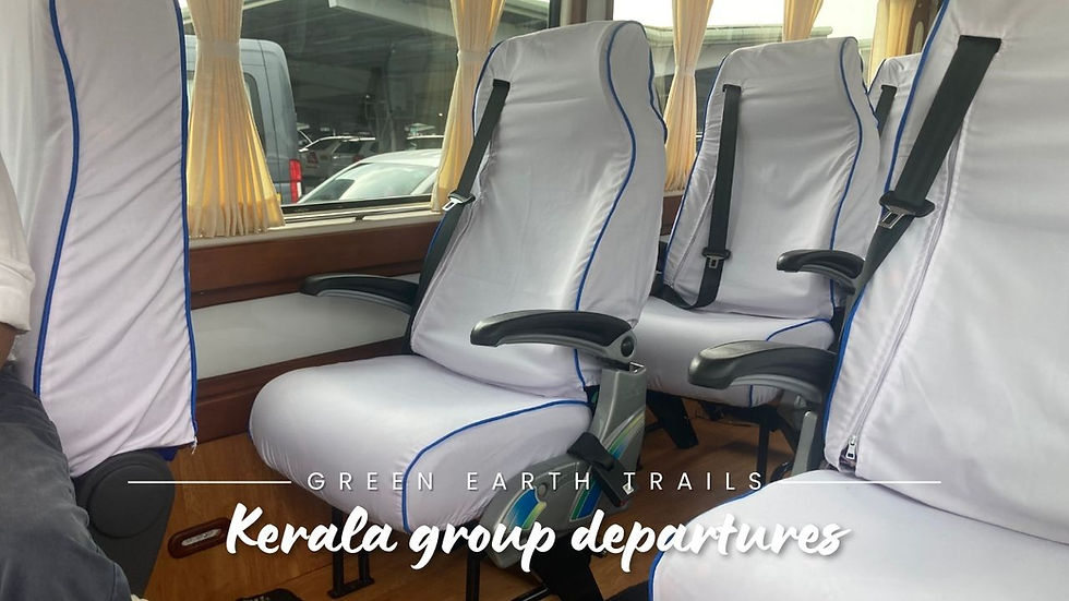 Kerala group departure van used by Green Earth Trails