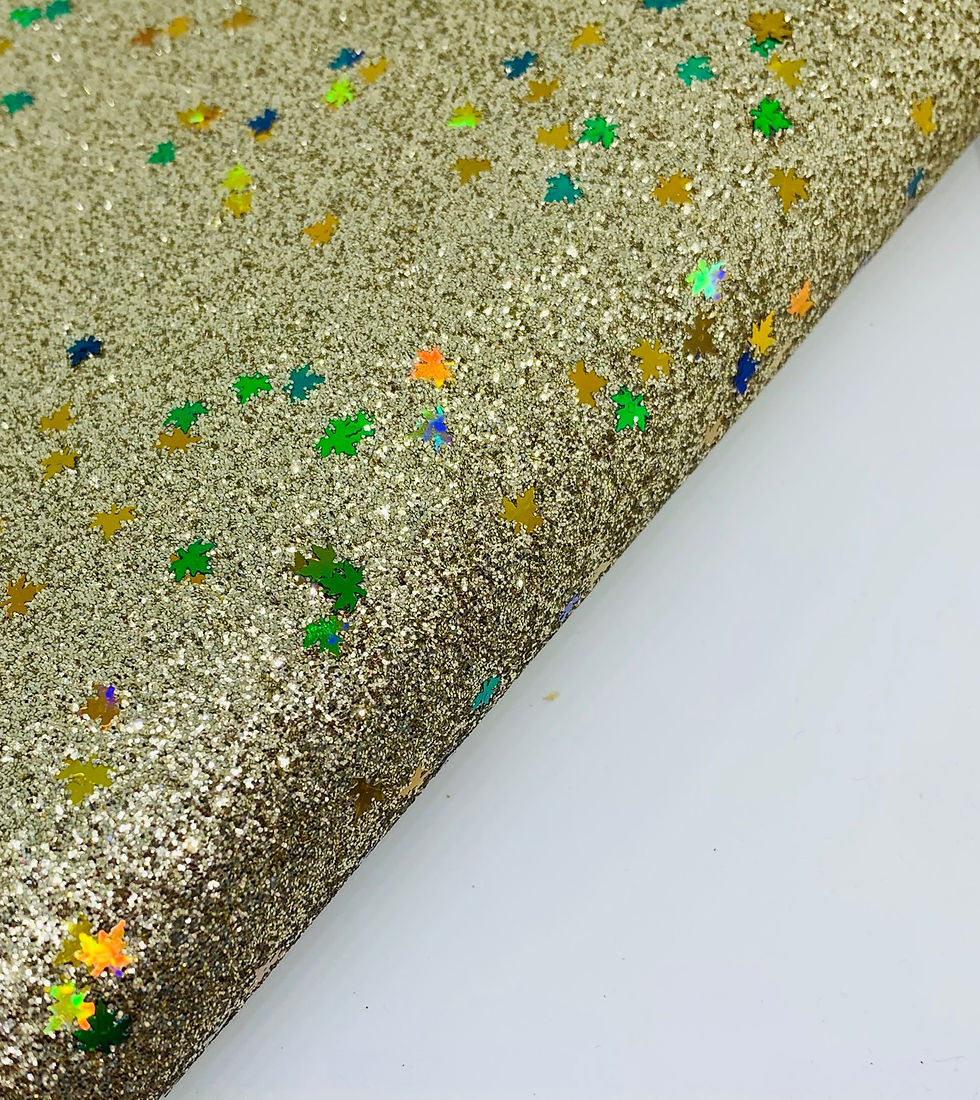 Autumn leaves fine glitter