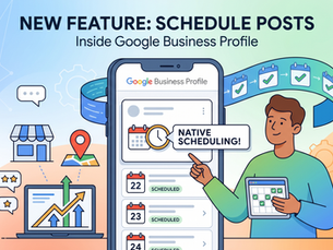 How do you schedule a post natively in Google?