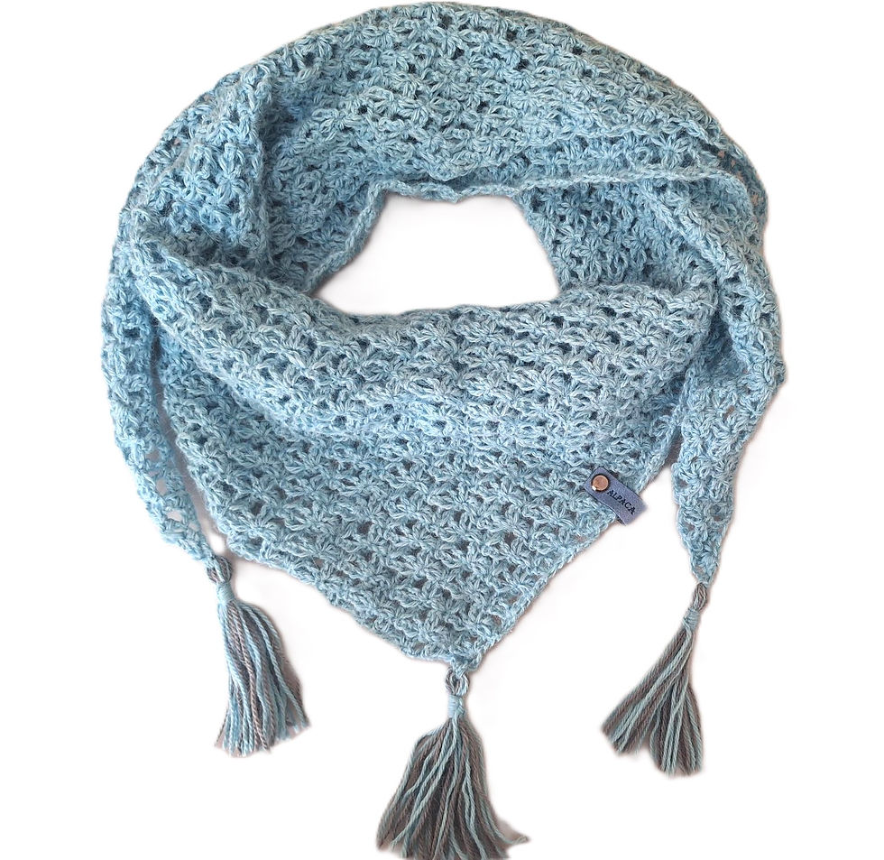 Thumbnail: Alpaca Wool Triangle Scarf