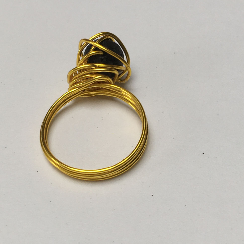 Thumbnail: Black Lava Bead Ring