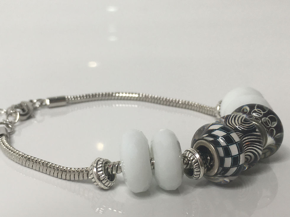 Thumbnail: Black & White Illusions Charm Bracelet II