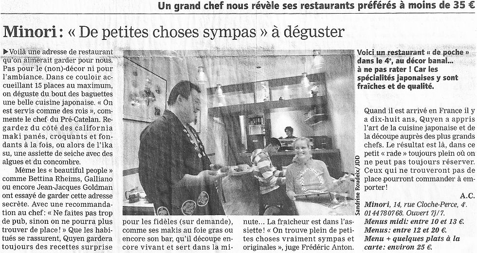Les bons plans de Frédéric Anton