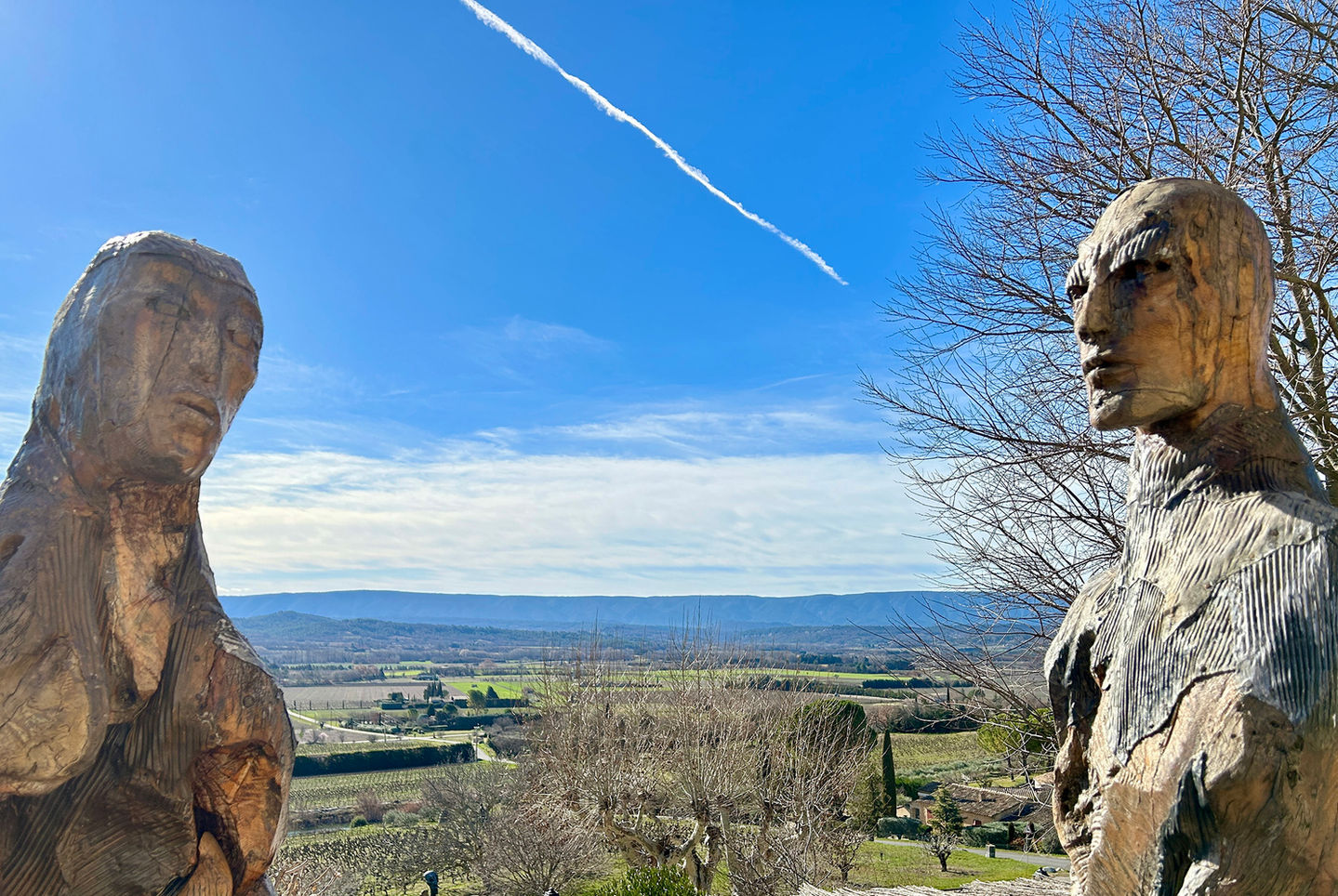 Wooden statues in Joucas