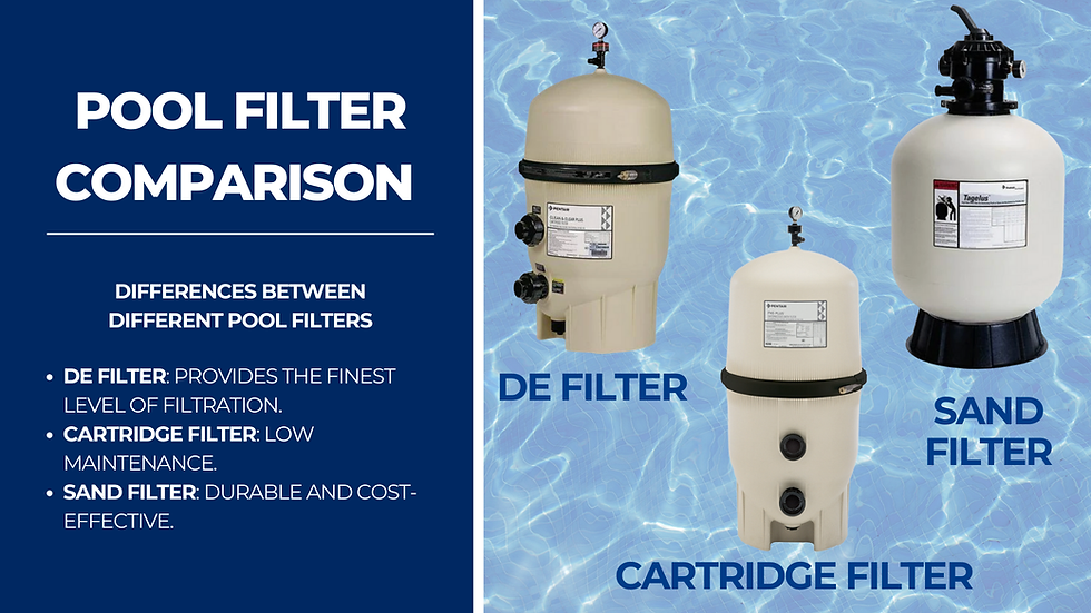 DE vs. Sand vs. Cartridge Pool Filters: Which One Is Right for Your Pool?