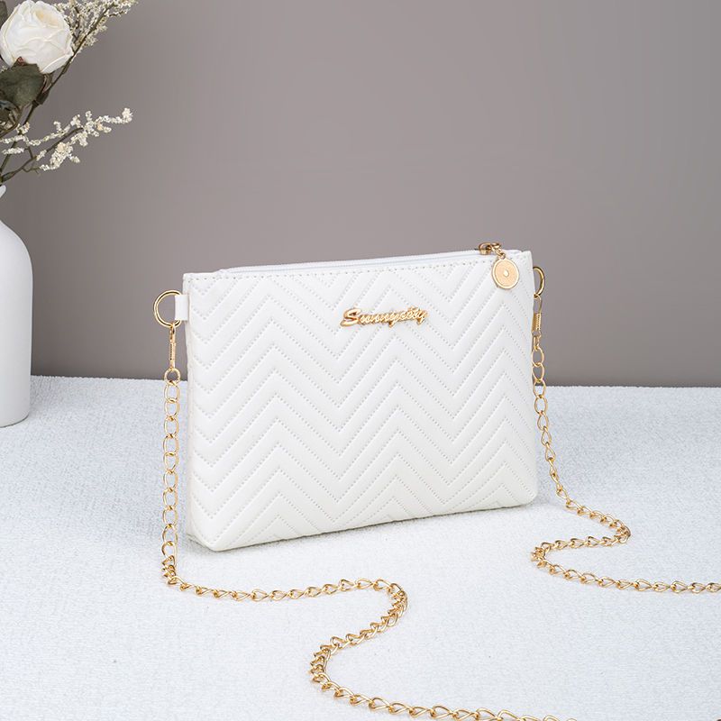 Thumbnail: New minimalist women's handbag chain striped crossbody bag dual-use women's bag
