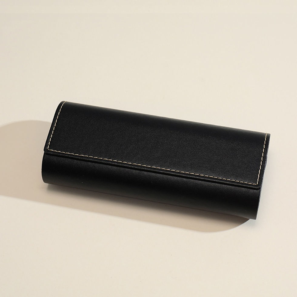 Thumbnail: Leather Pu Glasses Case Anti-lost Large Capacity Eyewears Storage Box Eyewear 