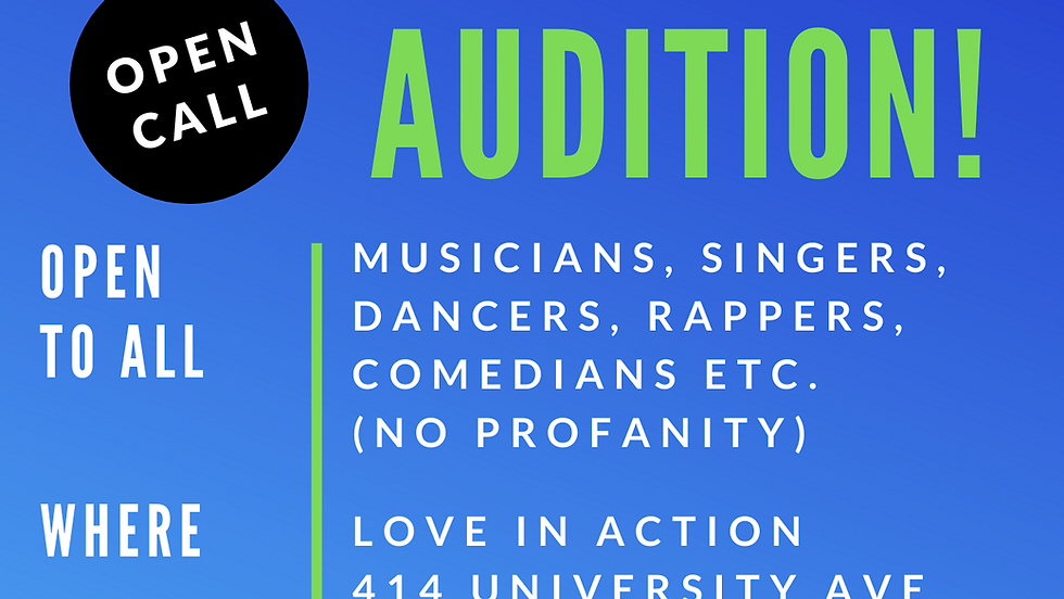 AUDITIONS!(No RSVP Needed)