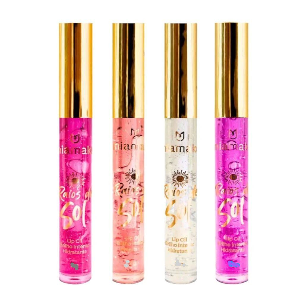 Kit C/4 Gloss Labial Hidratante Raios de Sol Mia Make