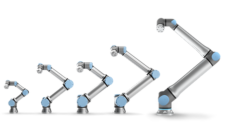 Différents cobots UR
