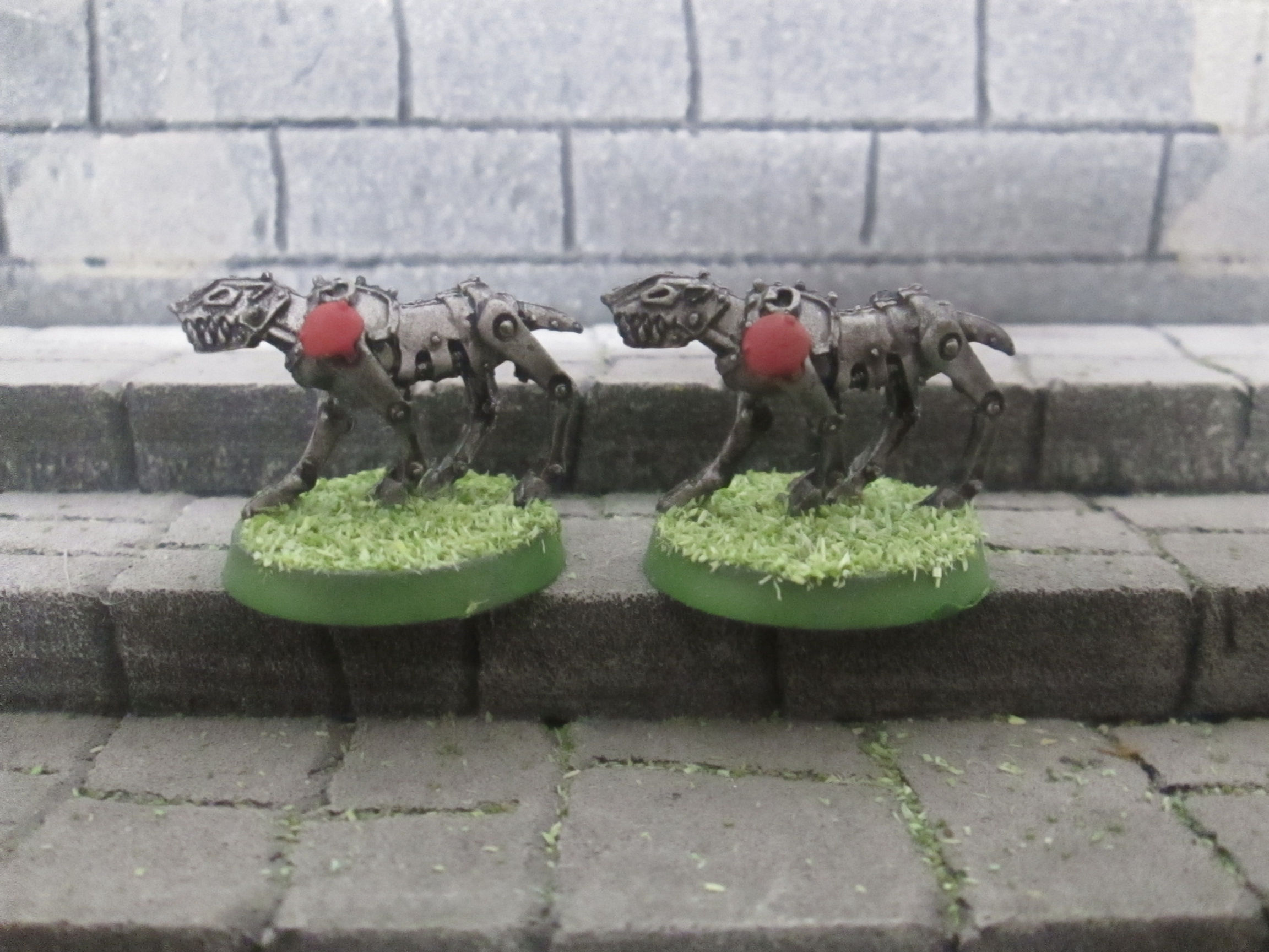 adeptus arbites cyber mastiff hounds x2  warhammer 4a0k metal citadel necromunda