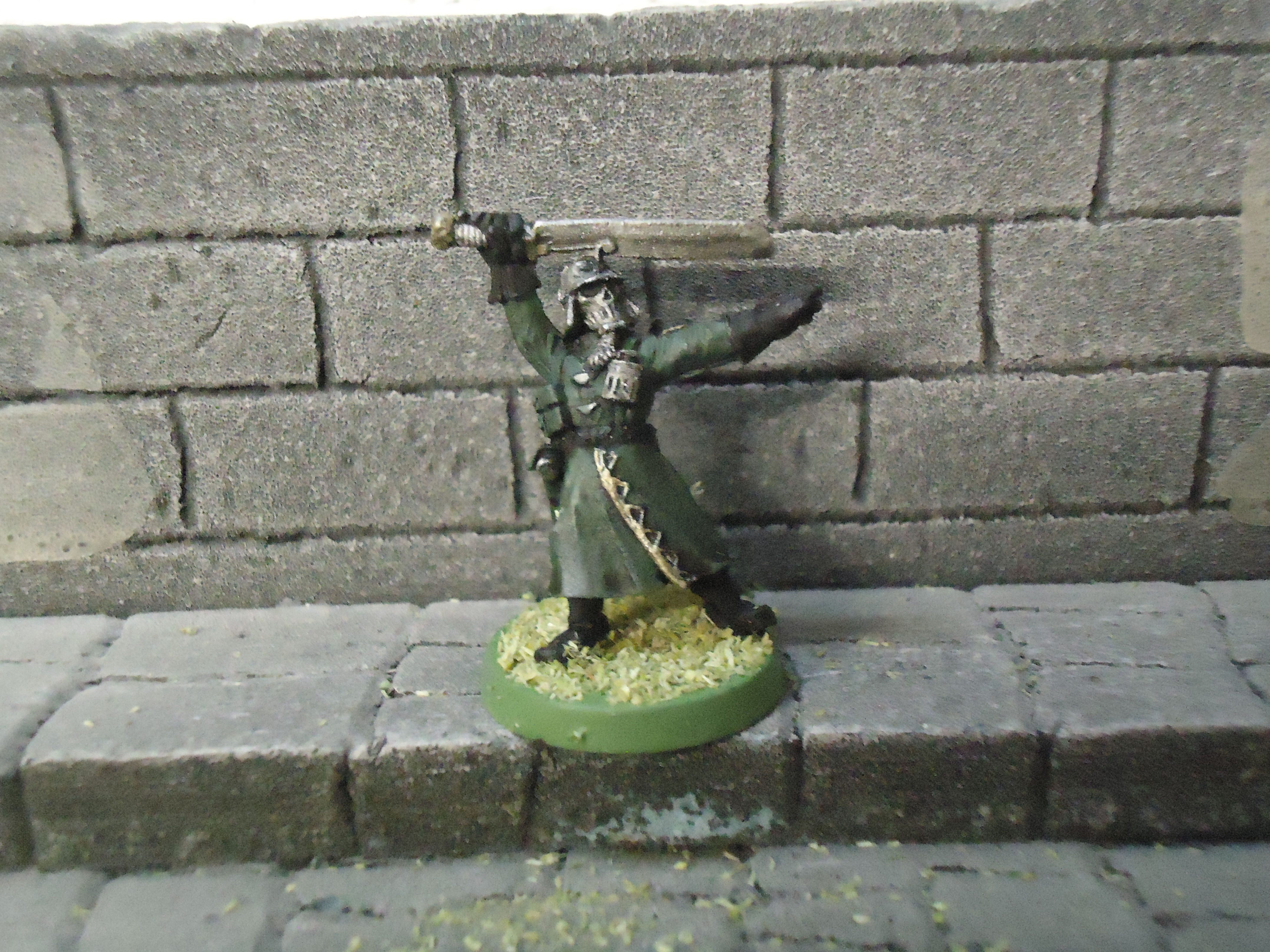 steel legion lieutenant with power sword warhammer 40k metal citadel painted