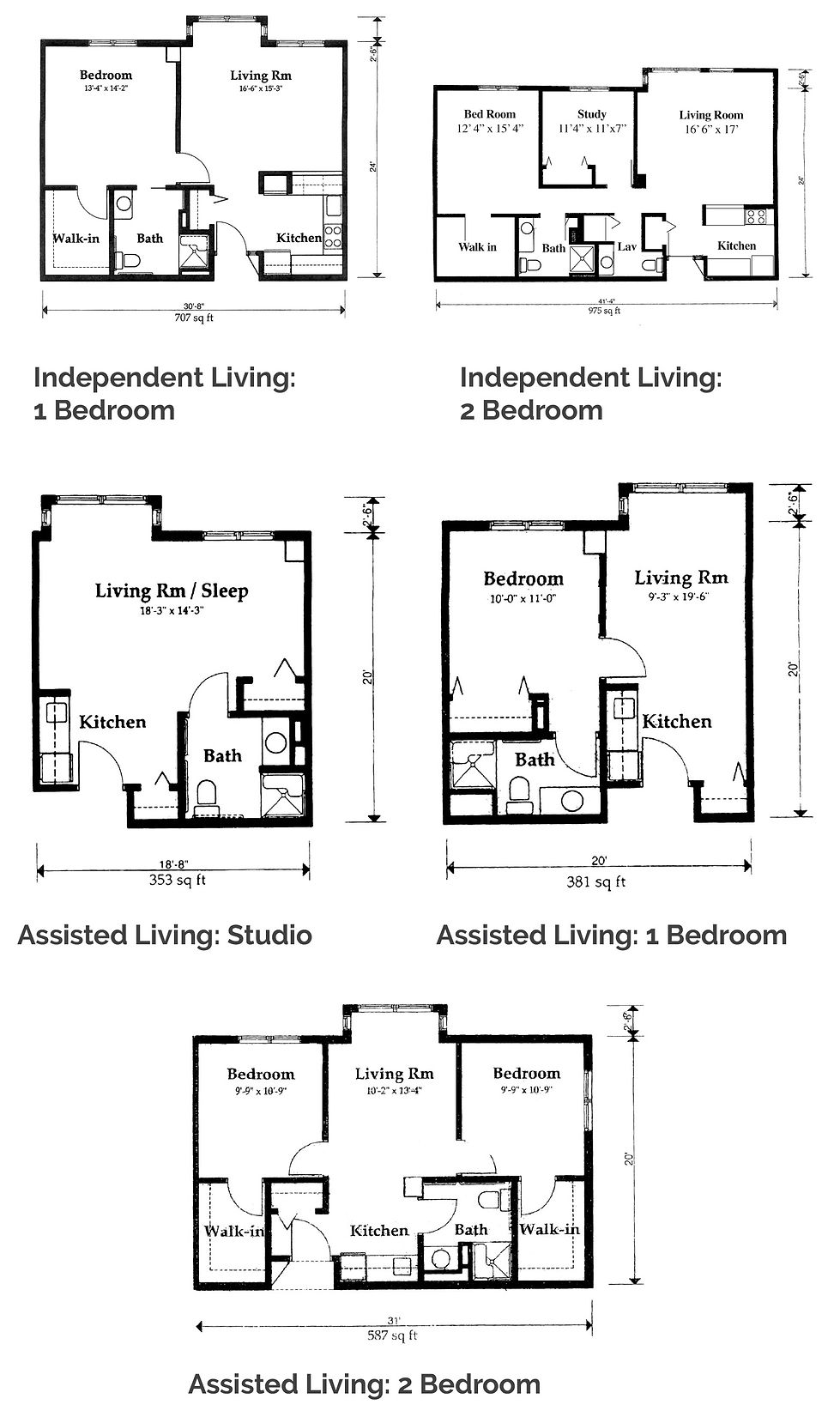 Geer Village Floor Plans