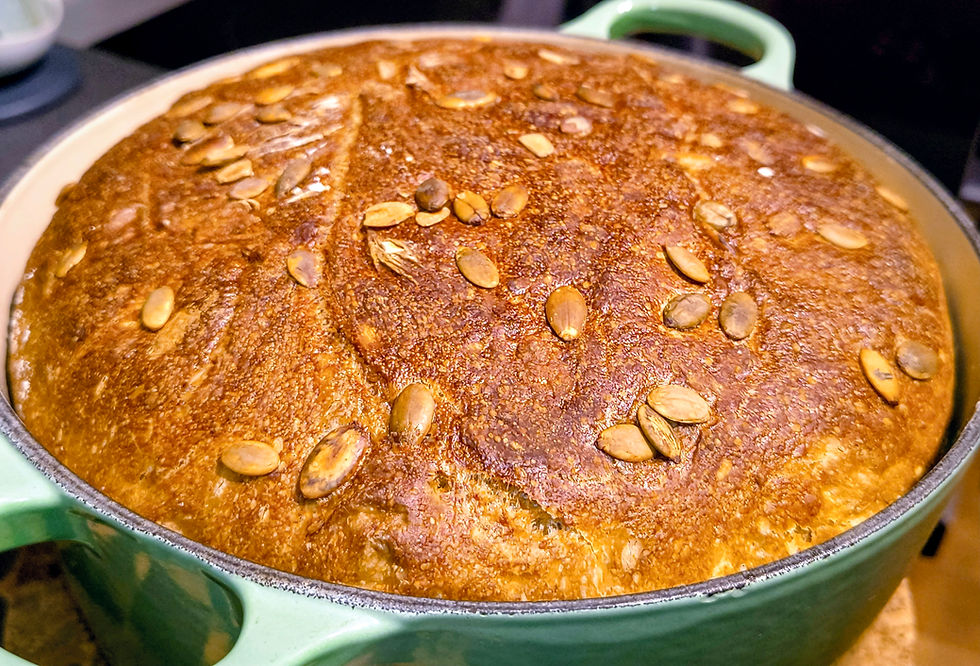 Kürbisbrot aus dem Gusstopf