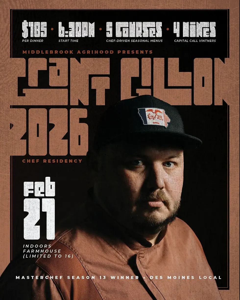 Grant Gillon Chef Residency: February Dinner at Middlebrook