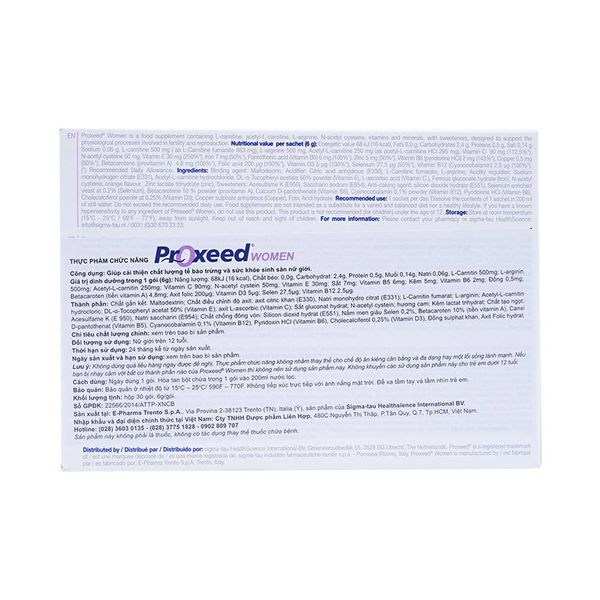 Hình thu nhỏ: Proxeed women 6g hộp 30 gói