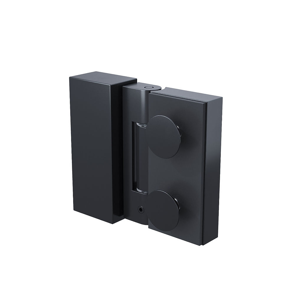 Thumbnail: ICON Hinged Shower Doors 8mm (Matt Black Finish)