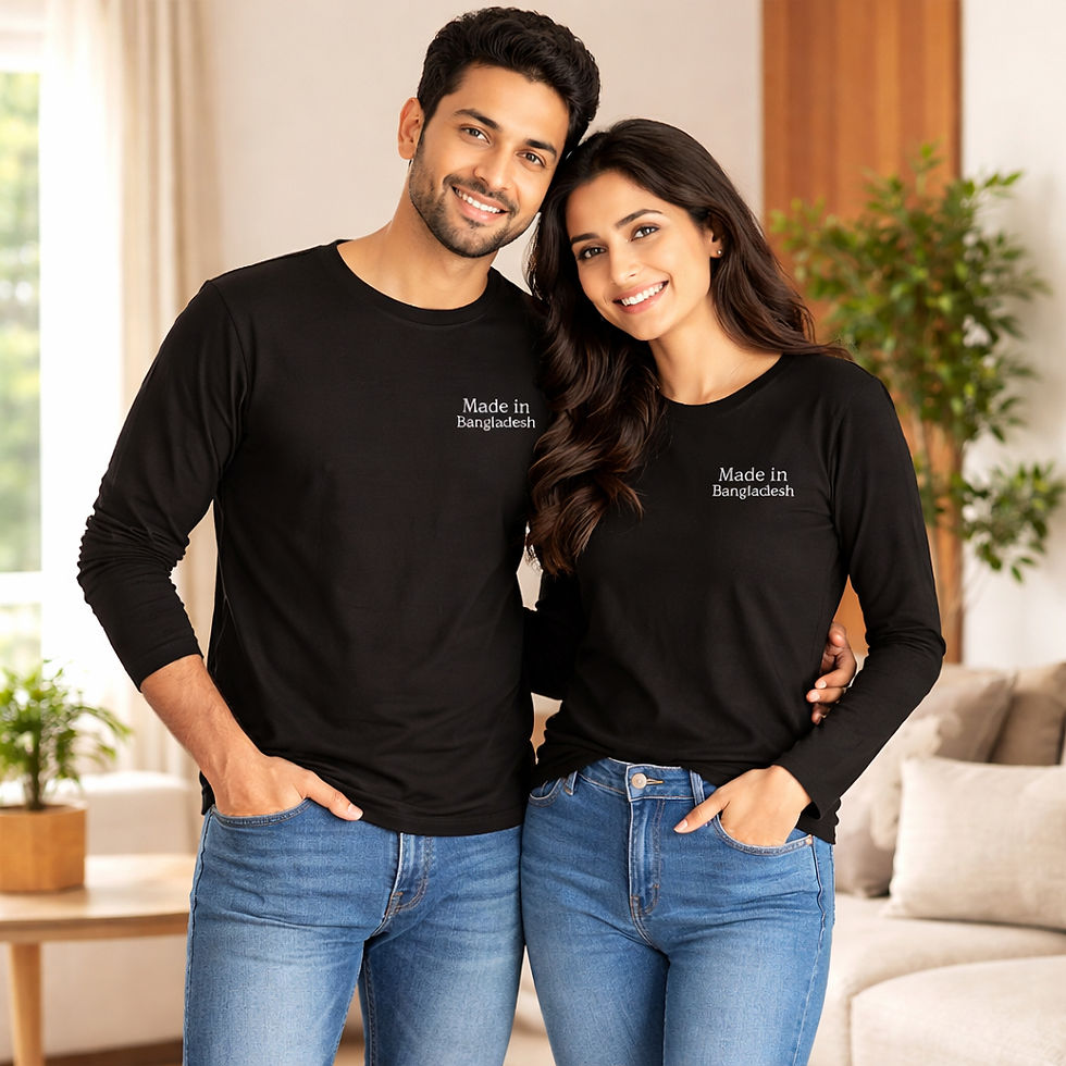 Thumbnail: Made in Bangladesh Long Sleeve Tee | Unisex Bangladeshi Shirt