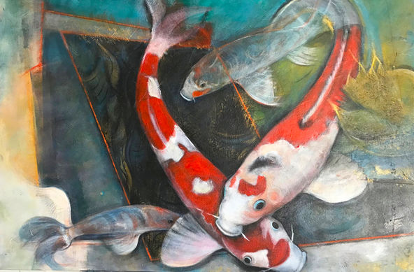 Koi Quad | Mixed Media