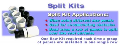Solar pool heater split kits