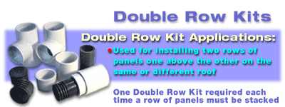 Plumbing Hardware Double Kits for splitting solar pool panels