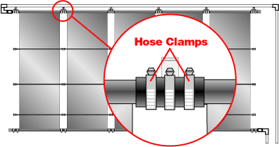 Thumbnail: Hose Clamp: Seal Rubber Coupling to Panel Header