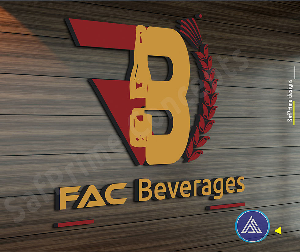 beverages logo is on a wooden wall