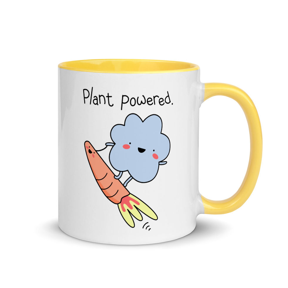 Plant Powered Mug With Yellow Inside