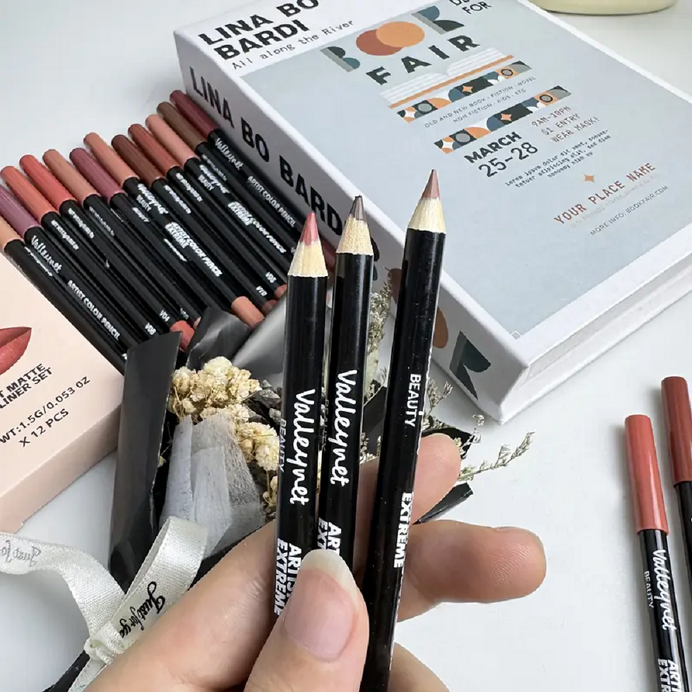 Miniatura: 3pcs/Set Nude Lip Liner Makeup Set Waterproof Matte Long Lasting Velvety Texture