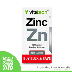 Vitatech Zinc - 100 Tablets Front