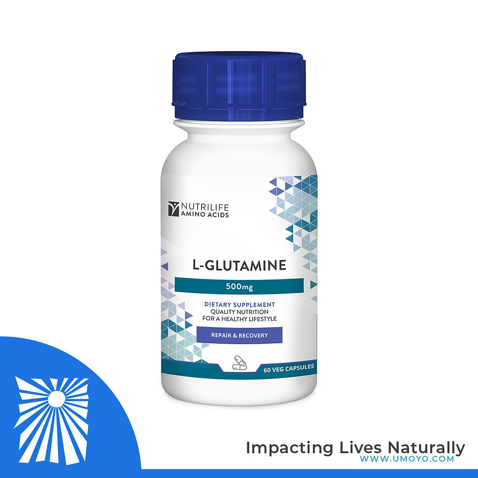 NutriLife L-Glutamine - 60 Capsules Front