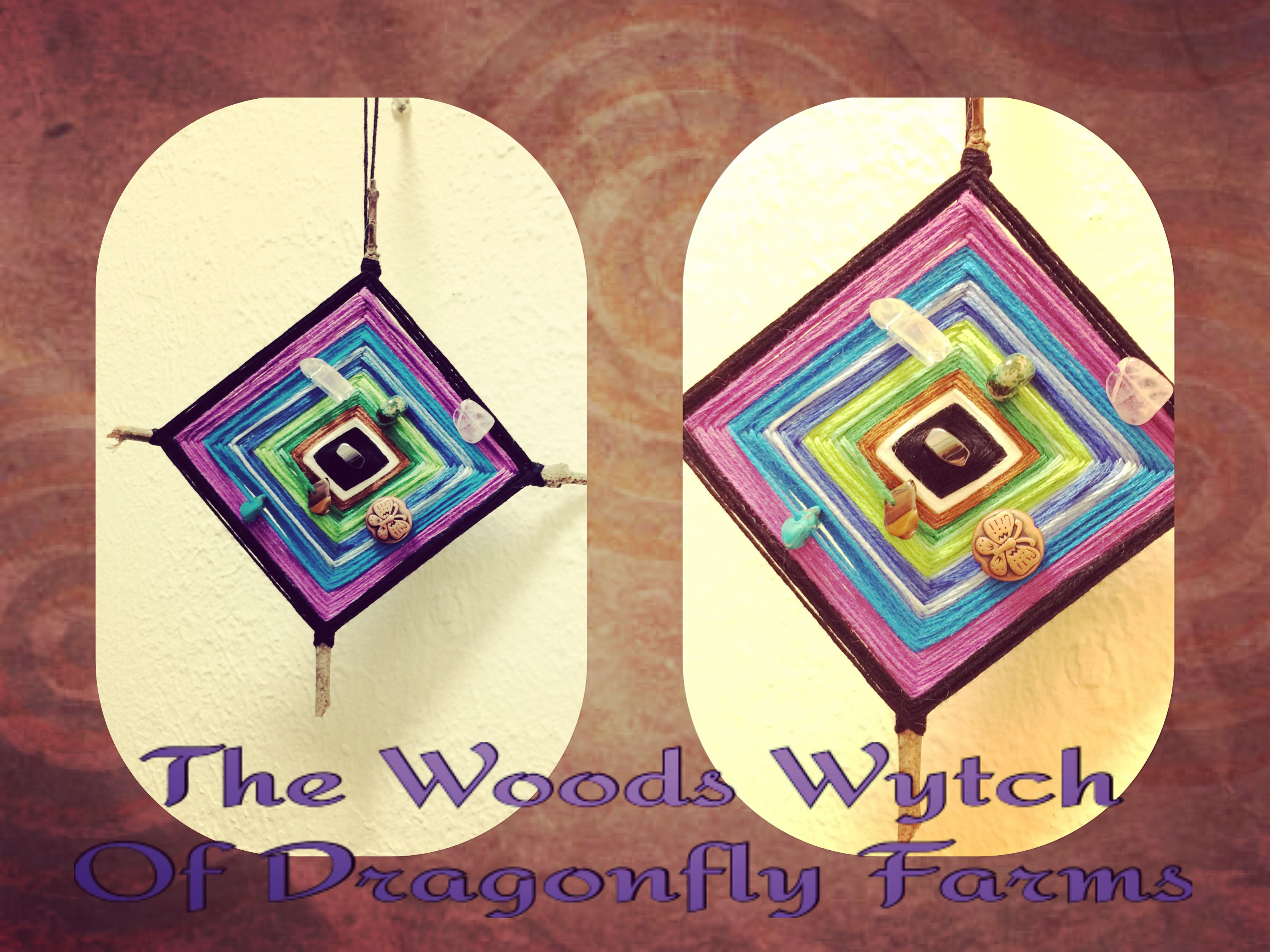 Small Colorful Adorned Ojo de Dios