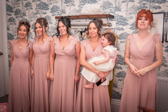 First reveal to bridesmaids at Palmhouse in Sefton Park Wedding Photography