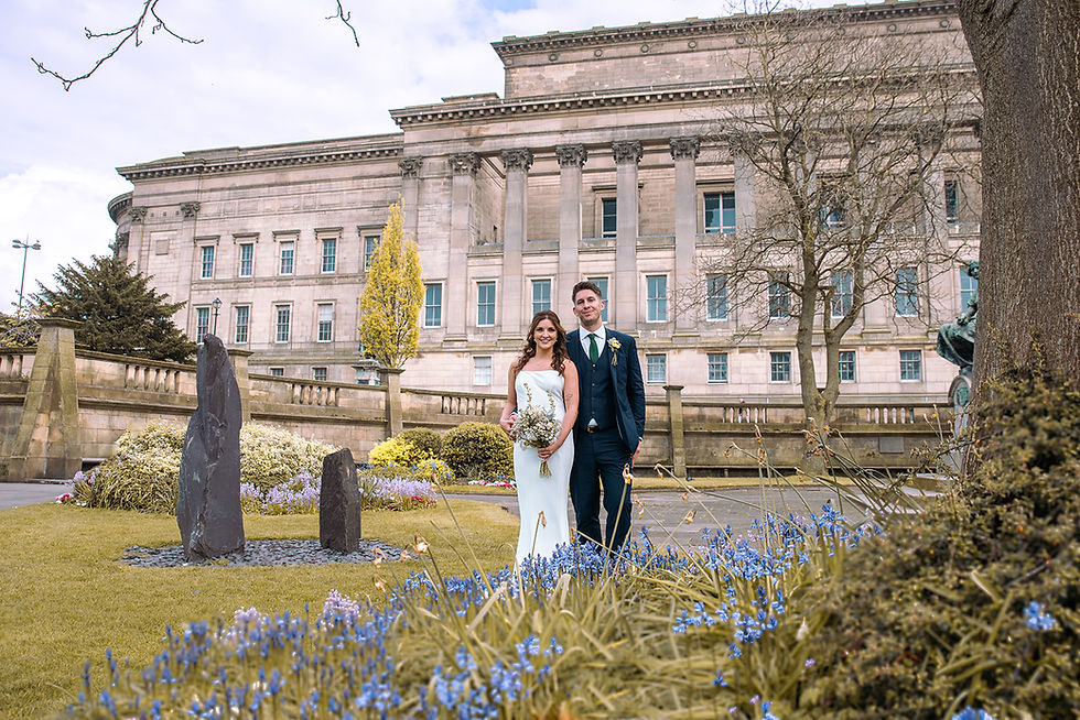 Bride and groom at St George's Hall