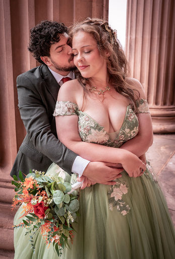 Bride and groom portraits wedding photography at St George's Hall and Kabannas in Liverpool by Gemma Cullen Photography