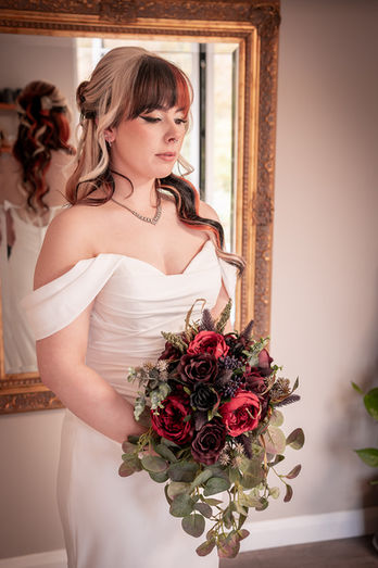 Bridal prep wedding photography at the Out Barn in Clitheroe by Gemma Cullen